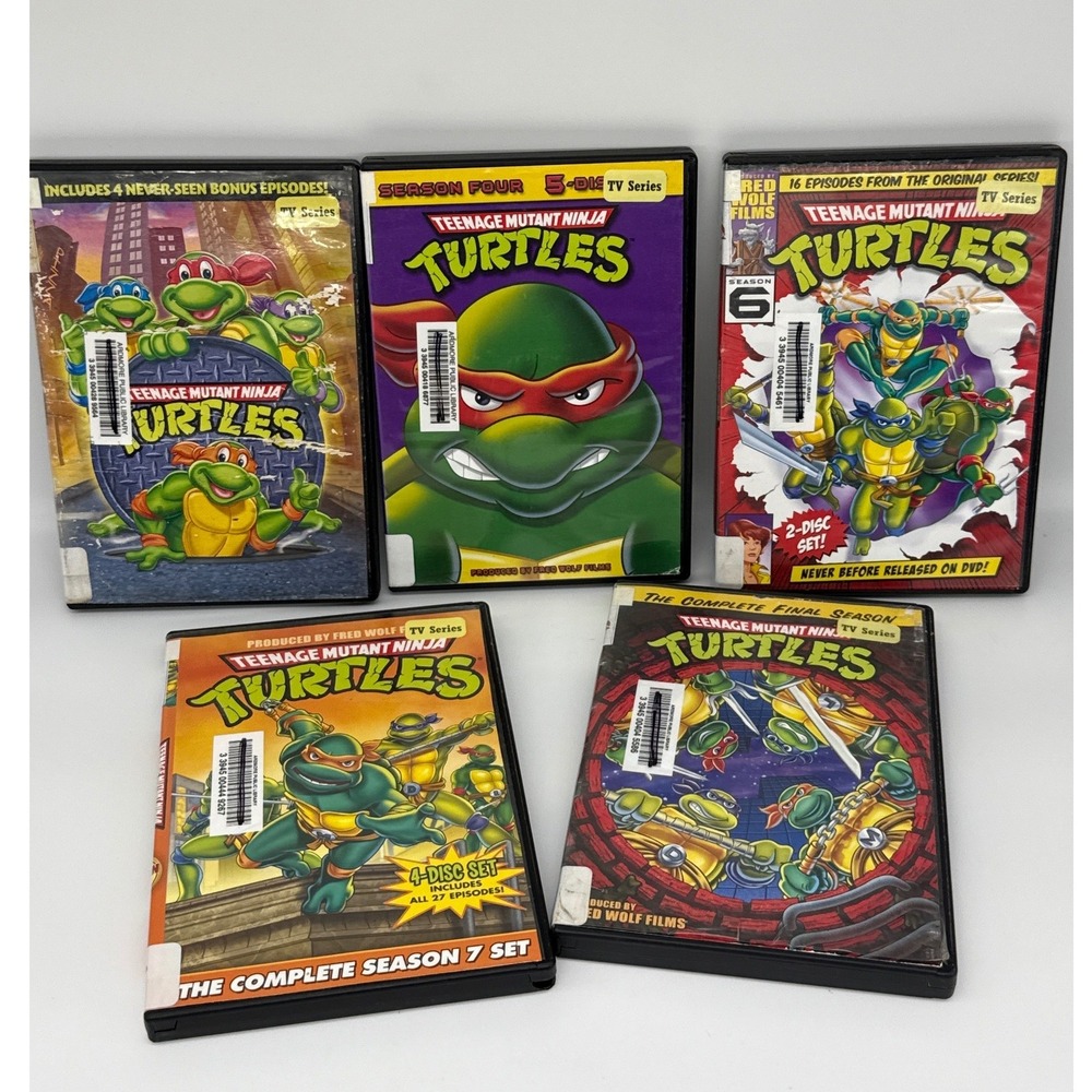 Teenage Mutant Ninja Turtles TMNT DVD Lot Seasons 4 6 7 10 Final Original EX Lib